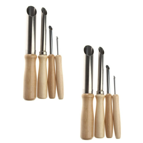unbranded  8 Pcs Ceramic Round Puncher Pottery Tools Handle Making Polymer Clay Roller