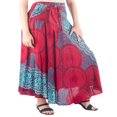 thumbnail image 2 of EIMELI Jupe Maxi Boho pour Femmes Taille Élastique Longue Style Hippie Boho Bleu Vert G, 2 of 8