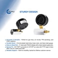 thumbnail image 3 of Gas Test Pressure Gauge 30 Pound, 30 PSI / 200kPa, 3/4” FNPT Connection, Brass Valve, Chrome Plated Steel Body Assembly., 3 of 6
