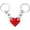 B Red, variant on Heart Brick Keychain for Couple, Matching Assembled Heart Shape Brick Charm Keyring for Women Men Jewelry