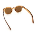 thumbnail image 7 of Vintage Style Iconic Keyhole Horn Rim Plastic Round Hipster Sunglasses [All Brown], 7 of 7