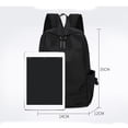 thumbnail image 2 of New Lightweight Waterproof Solid Color Oxford Travel Male Backpacks Mini Men's Backpack Small Shoulder School Bag BLACK, 2 of 8