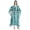Teal Blue, variant on Moomaya Printed Rayon Turkish Maxi Kaftan For Women Beachwear Bikini Cover Up Resort Dress