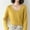 Yellow, variant on Women's Spring/Autumn V Neck Knit Sweater | Loose Fit | Korean Style | Versatile Layering Piece Sweat Womens Shirt Hoodie Men Lightweight V Neck Sweater Sweaters Bulk Banana Deplorable