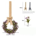 thumbnail image 3 of 2pcs Artificial Spring Summer Wreath for Front Door, Farmhouse Purple Lavender Eucalyptus Wreath, Boxwood Kitchen Cabinet Wreath for Wedding Home Decor, Wall Window Porch Decoration, 3 of 6