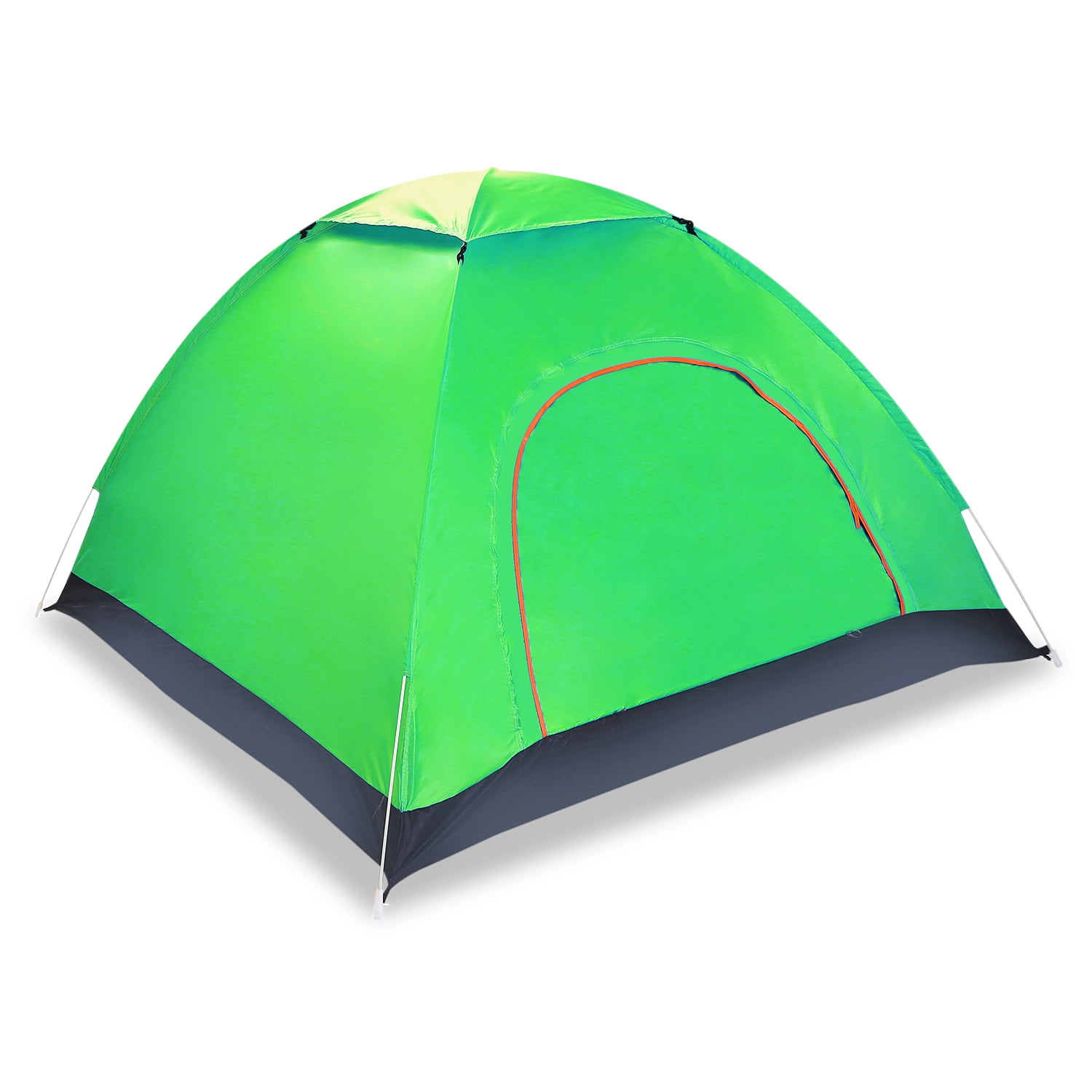Moclever 3-4 Persons Pop up Tent 3.04lbs Camping Tent Outdoor Folding Waterproof Tent 6.56x6.56x4.26ft with 2 Mosquito Net Doors Carrying Bag for Hiking Climbing Fishing, Green