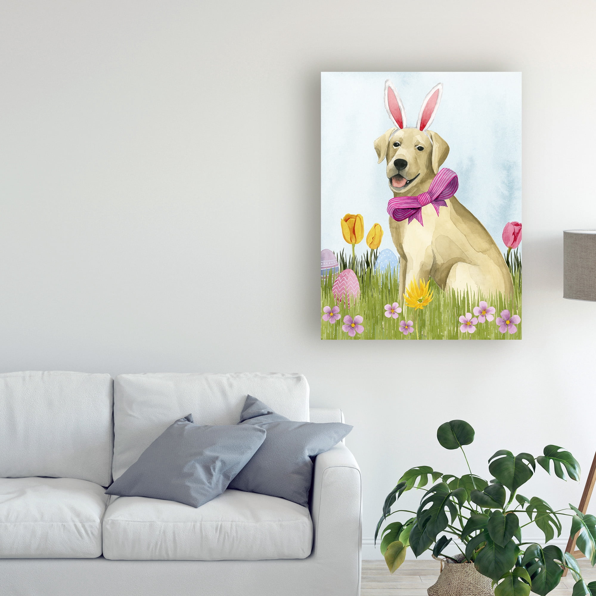 Trademark Fine Art 'Puppy Easter I' Canvas Art by Grace Popp
