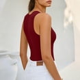 thumbnail image 4 of FAIWAD Ribbed Tank Tops for Women Scoop Neck Sleeveless Tops Summer Slim Fitted Stretch Shirts, 4 of 7