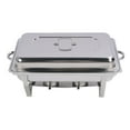 thumbnail image 1 of Stainless Steel Buffet Chafing Dish, Foldable Heat Preservation Easy to Use Multifunctional Buffet Warmer Tray for Gathering Outdoor WeddingSingle, 1 of 7