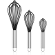 thumbnail image 1 of Batidor de silicona, paquete de 1/2/3 Batidores profesionales para cocinar sin rayar, batidor de acero inoxidable y silicona, batidor de goma de plástico para utensilios de cocina antiadherentes,, 1 of 7