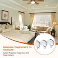 thumbnail image 6 of Uxcell 10-Pack Curtain Ring with Eyelet 1 Inch ID Fits Up to 3/4 Inch Curtain Rod Silver Metal Drapery Rings, 6 of 7