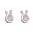 thumbnail image 3 of Wosthever Reloj despertador de conejo, relojes digitales de escritorio para niños, música ajustable, dormitorio, mesita de noche, entrenador de Blanco 2Conjunto, 3 of 6