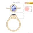 thumbnail image 5 of ANGARA Natural 1.25 ct Tanzanite & Diamond Scalloped Halo Ring in 14K Yellow Gold for Women (Size-8x6mm) | December Birthstone, Anniversary, Jewelry Gift for Women | Natural Tanzanite Ring, 5 of 9