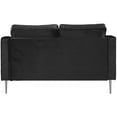 thumbnail image 4 of Modern Design Style Sofa Furniture, Wooden Sofa Frame with Metal Legs and Velvet Upholstered, Exquisite Loveseat Suitable for Living Room, Office or Other Living Areas, Black, 4 of 7