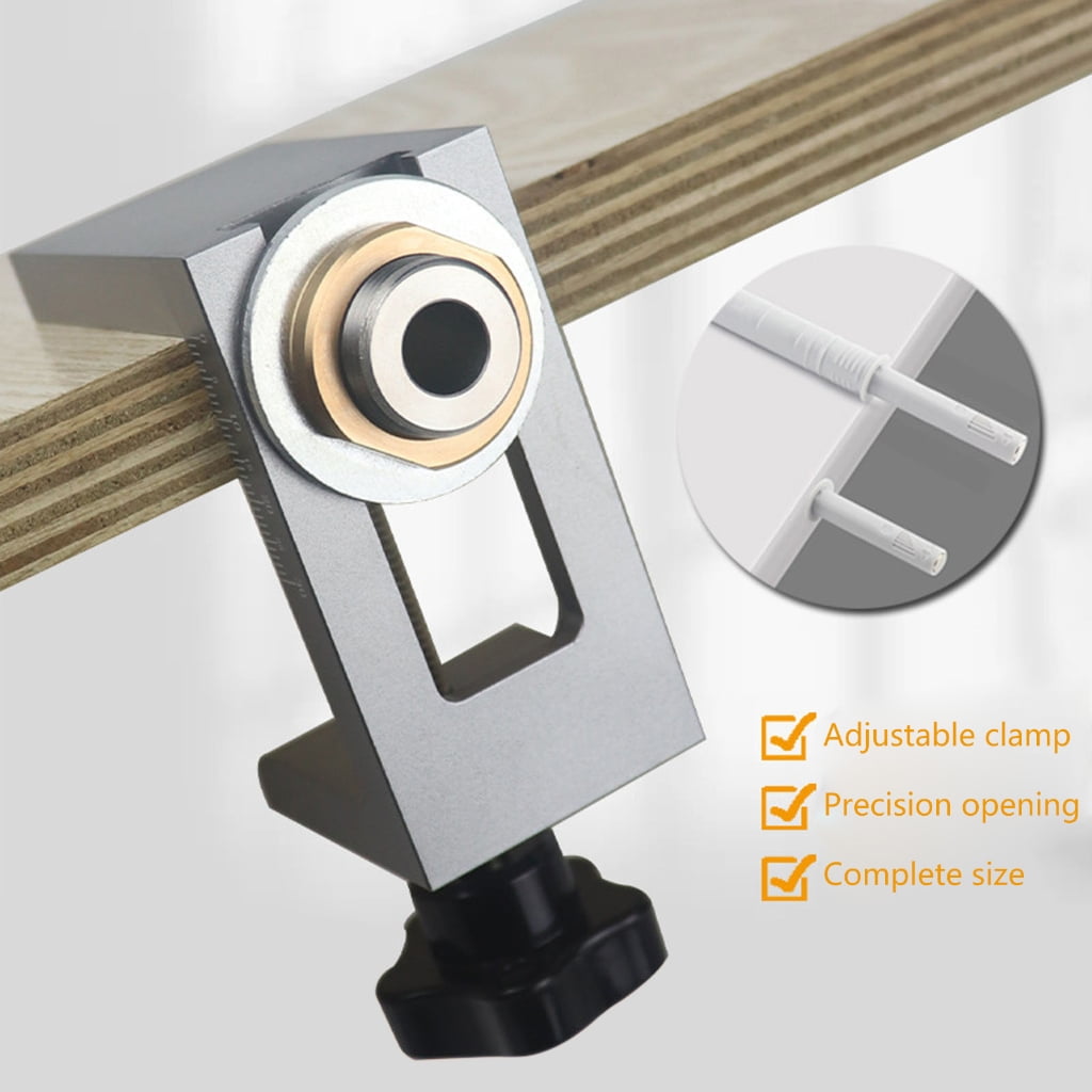 Pocket Hole Jig Kits Drill Template Dowel Hole Guide for Woodworking Pocket Doweling Jig Kits Tool Puncher Woodworking