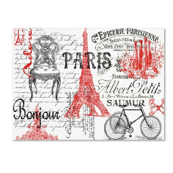Trademark Fine Art 'Paris Tray 2' Canvas Art by Jean Plout