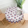 thumbnail image 2 of 4th of July Tablecloth Round 60 Inch Patriotic Table Cloth Washable Spillproof Wrinkle Free Independence Day Fourth of July Star Fabric Table Cover for Indoor Outdoor Kitchen Dinning Round Tables, 2 of 6