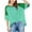 Green, variant on fatyb Womens Oversized T-Shirts Color Block Short Sleeve Summer Tee Tops Casual Loose Crew Neck Shirts