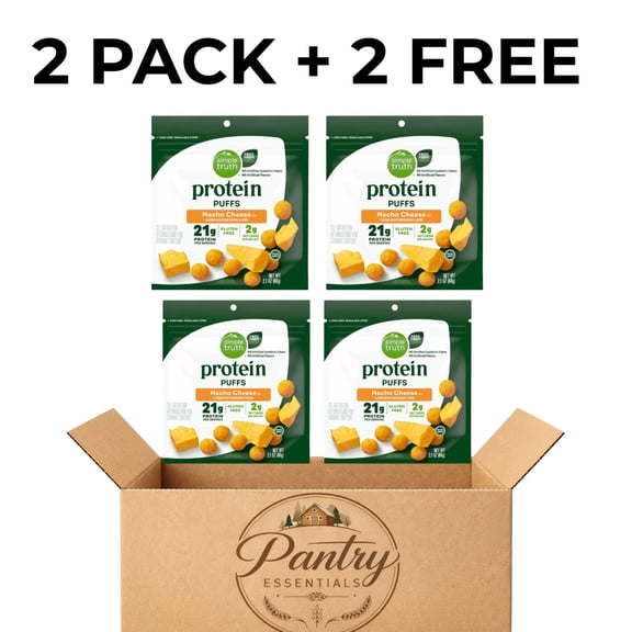 Simple Truth Protein Puffs Nacho Cheese Gluten Free 21g Protein 2.1 oz,2 Pack