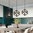 thumbnail image 4 of Plug In Chandelier Nordic Style Dining Room Staircase Metal Brown Dome Pendant Light Hanging Lamps, 4 of 4