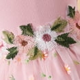 thumbnail image 5 of Mercatoo I𝐧fant Baby Girls Rib-Knit Sleeveless Strap Dress Embroidered Flower Thin Mesh Tutu Su𝐧dress Summer Clothes, 5 of 8