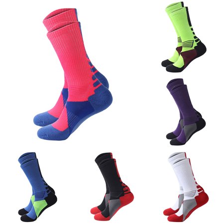 

Dress Choice Cushioned Athletic Sports Socks Baseketball Basketball Players Athletic Socks Crew Socks Cotton Moisture Wicking Socks for Men Women