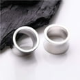 thumbnail image 2 of A Pair of Solid Steel Double Flared Ear Gauge Tunnel Plug, 2 of 4
