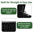 thumbnail image 4 of EasyUp 230 Gallon Resin Deck Box, Lockable Patio Outdoor Storage Box for Furniture, Garden Tools and Tools Storage, Waterproof Outside Storage Boxes（Black）, 4 of 7