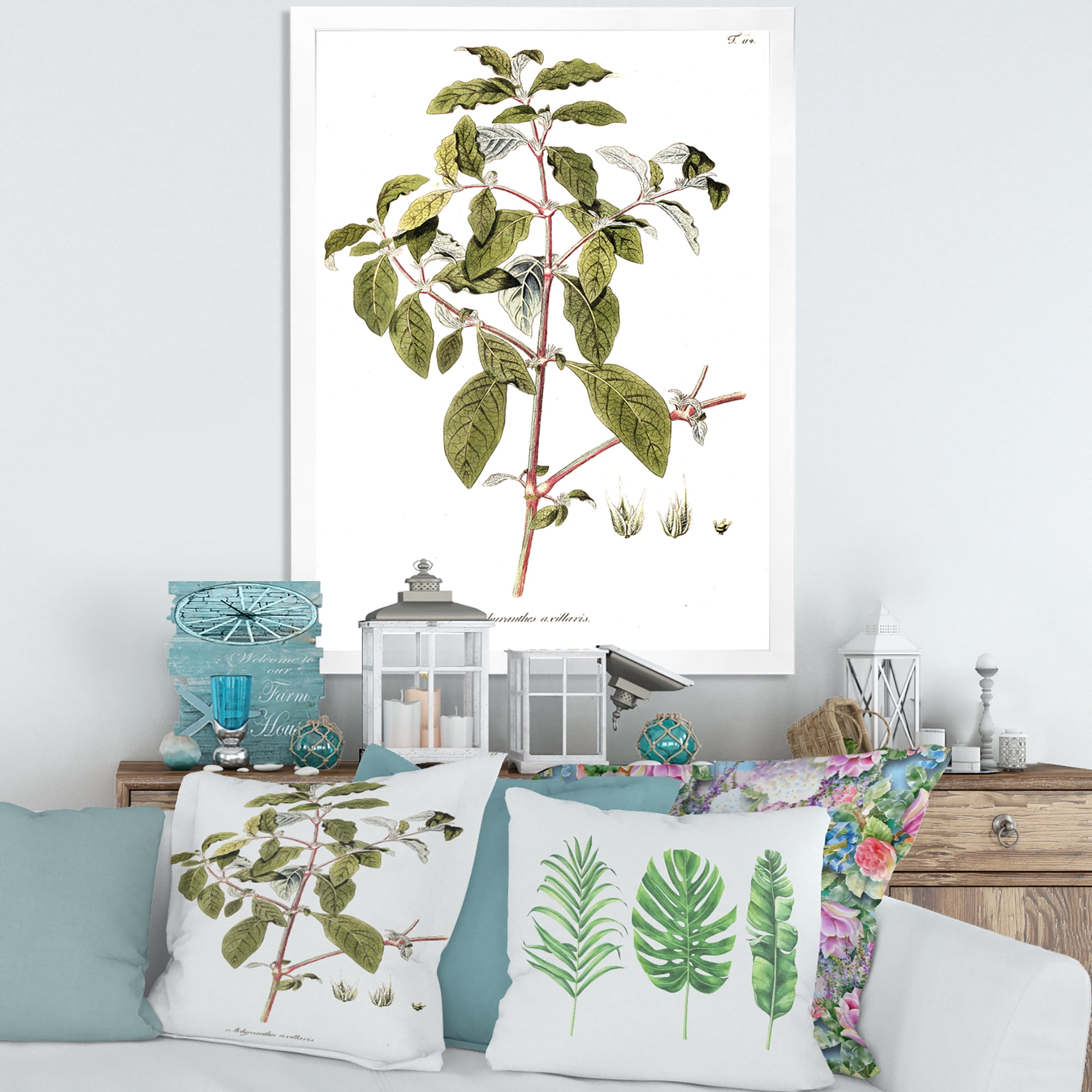 Designart 'Ancient American Flora IV' Traditional Framed Art Print
