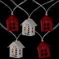 thumbnail image 3 of 10 B/O LED Warm White Metal House Christmas Lights - 6.5' Clear Wire, 3 of 6