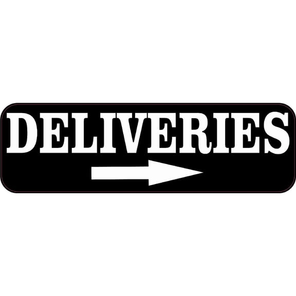 10in x 3in Right Arrow Deliveries Magnet