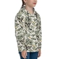 thumbnail image 3 of Kdxio Skull with Cash Pattern Boys Athletic Unisex Boys Girls Hoodie with Pocket Sweatshirts-X-Large, 3 of 6
