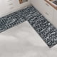 thumbnail image 4 of MeyJey Tapete de Cocina de Esquina, 1 Pieza Antideslizante en Forma de L para Piso, Corredor Absorbente Frente Al Fregadero, Tapetes Lavables para el Hogar, Cocina (Negro-L, 24"x 71"x 71"), 4 of 8