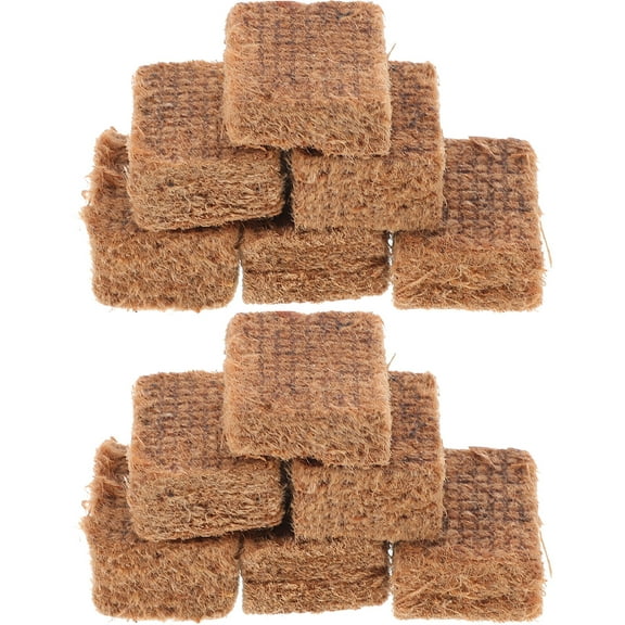 KONTONTY 10Pcs Compact Brown Pine Wax Fire Starter Squares For Campfires 2.8X2.3X1.2In