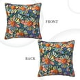thumbnail image 3 of Square Throw Pillow Covers with Core, Daisy Watercolor Print Pillows for Sofa Beds, 16 x 16 inches Multicolor, 3 of 9