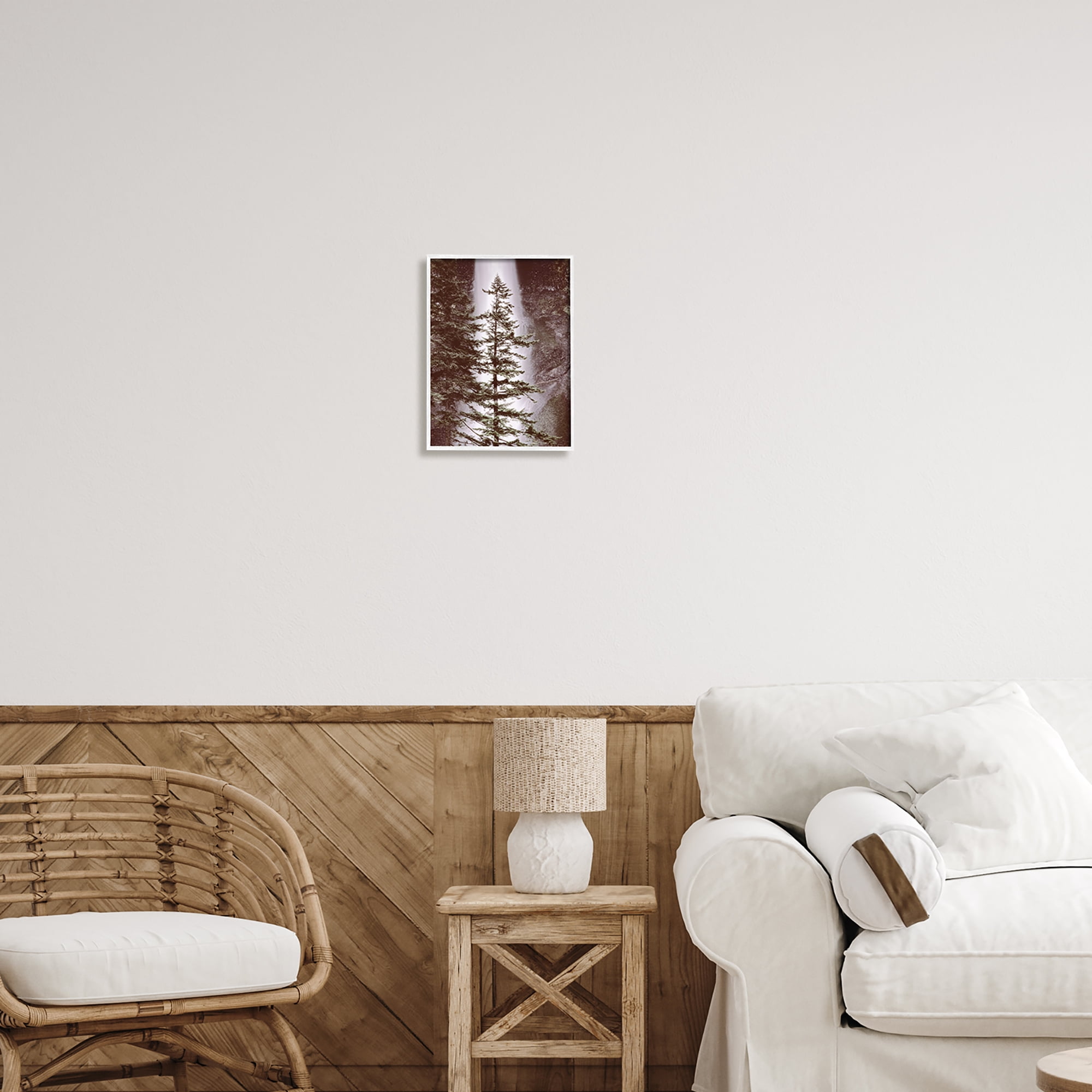 Stupell Industries Waterfall Nature Photography Nature Photography White Framed Art Print Wall Art, 11 x 14