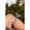 thumbnail image 4 of Solitaire Brilliance 3.CT Emerald Lab Grown Diamond Pave Basket Engagement Ring 14K White Gold, Ring Size 11, 4 of 5