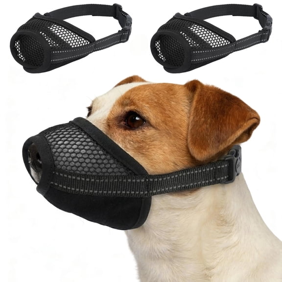 ROZKITCH Dog Muzzle,Soft Breathable Mesh, Adjustable Loop Pets Drinkable Anti-Biting Muzzle for Small, Medium, Large Dogs | Lightweight, Comfortable, Easy to Wear