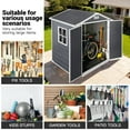 thumbnail image 6 of Olurrisa 6ft x 4ft Plastic Outdoor Storage with Floor and Lockable Door Plastic Garden Shed for Backyard, Lawn, Gray, 6 of 6