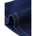 thumbnail image 5 of INSPIRE CHIC Denim Skirt for Women Elastic Waist Split Back Pockets Maxi Length Long Jean Skirts XS Deep Blue, 5 of 6