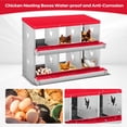 thumbnail image 4 of Kojooin Chicken Nesting Box with Large Vented Holes, Metal Egg Laying Box with Compartments for Easy Egg Collection, 4 of 7