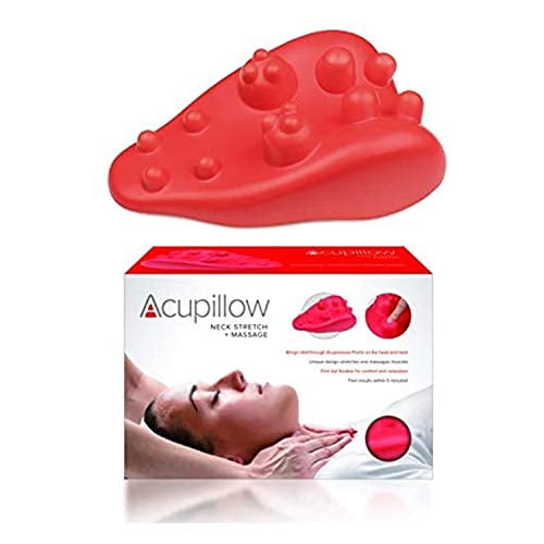 Neck Stretch Massage Trigger Point Chiropractic Pillow by Acupillow - Cervical Traction Stretcher Device - Myofascial Release of Pressure Point - Neck Pain
