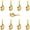 Gold, variant on SDFGTstore 9Pcs Miniature Scoops Nonrust Steel Flat Handle Design Perfect for Jellies Candy Dessert