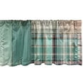 thumbnail image 2 of Ambesonne Rustic Window Valance, Modern Buffalo Plaid Print, 54" X 12", Cadet Blue Teal Coral, 2 of 5