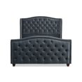 thumbnail image 4 of Marcella Tufted Wingback Queen Bed Steel Gray Performance Velvet, 4 of 5