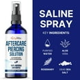 thumbnail image 3 of BodyJ4You Piercing Aftercare Spray Keloid Bump Removal Piercing Hole Cleaner - Earring Hole Cleaner Piercing Floss Ear Hole Cleaner - Natural Saline Wound Wash - Pierced Ears Nose Cleaning Kit, 3 of 9