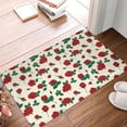 thumbnail image 4 of Gukieu Rose Flowers Print Dust-proof Floor Mats, Water-absorbent and Non-slip Flannel Door Mats 16x24in, Home Decoration Suitable for Kitchen, Bathroom, Garage, 4 of 7