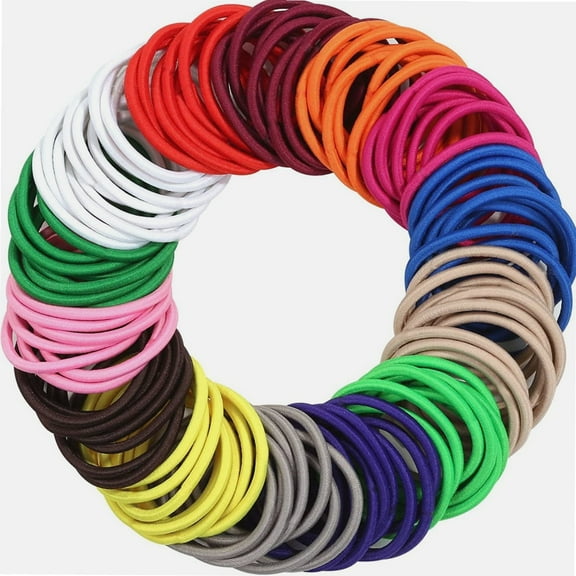 200 Pcs Hair Ties for Women Girls Hair Elastics Hair Bands Ponytail Holders Hair Rubber Bands for Thick Straight Curly Hair, Multi-colored