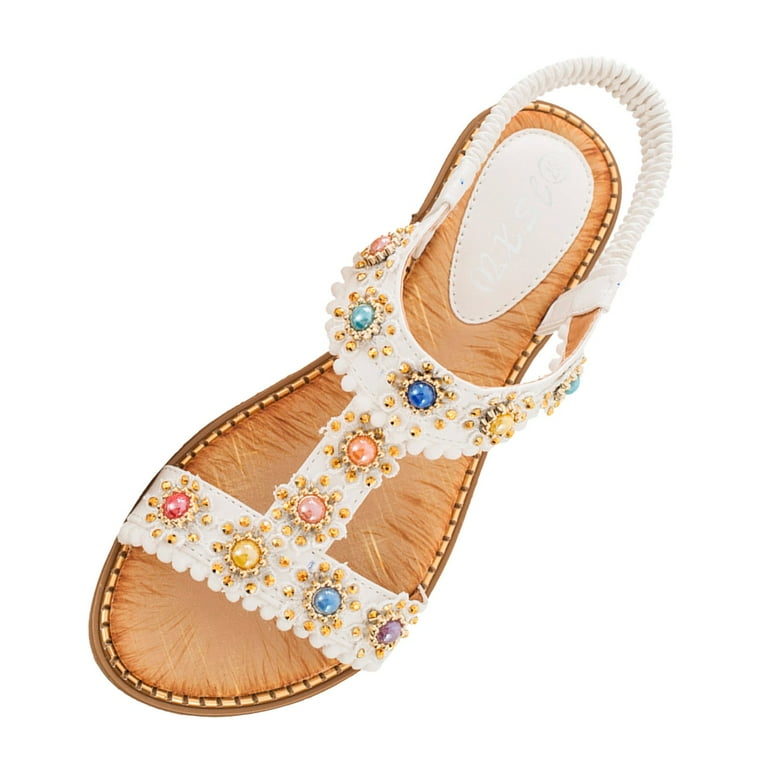 Wide width white dress cheap sandals