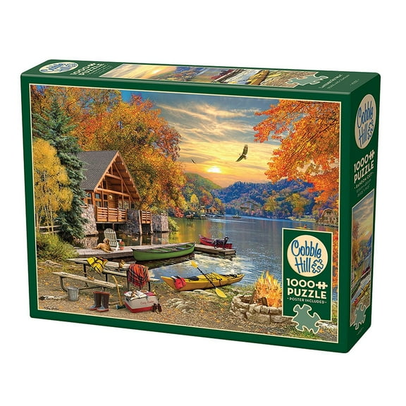 Cobble Hill 1000 Piece Puzzle - Lakeside Retreat - Sample Poster Included